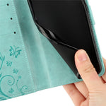 For Xiaomi 17 Leather Wallet Case Butterfly Flower Imprinted Phone Cover with Strap