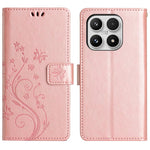 For Xiaomi 17 Leather Wallet Case Butterfly Flower Imprinted Phone Cover with Strap