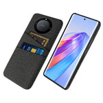 For Honor X40 5G / X9a 5G / Magic5 Lite 5G Cloth Texture Anti-Slip Shockproof Case Dual Card Slots Design Hard PC Protective Shell Phone Cover
