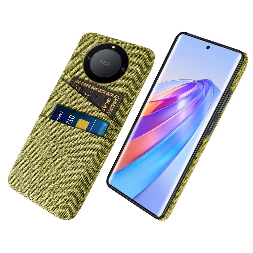 For Honor X40 5G / X9a 5G / Magic5 Lite 5G Cloth Texture Anti-Slip Shockproof Case Dual Card Slots Design Hard PC Protective Shell Phone Cover