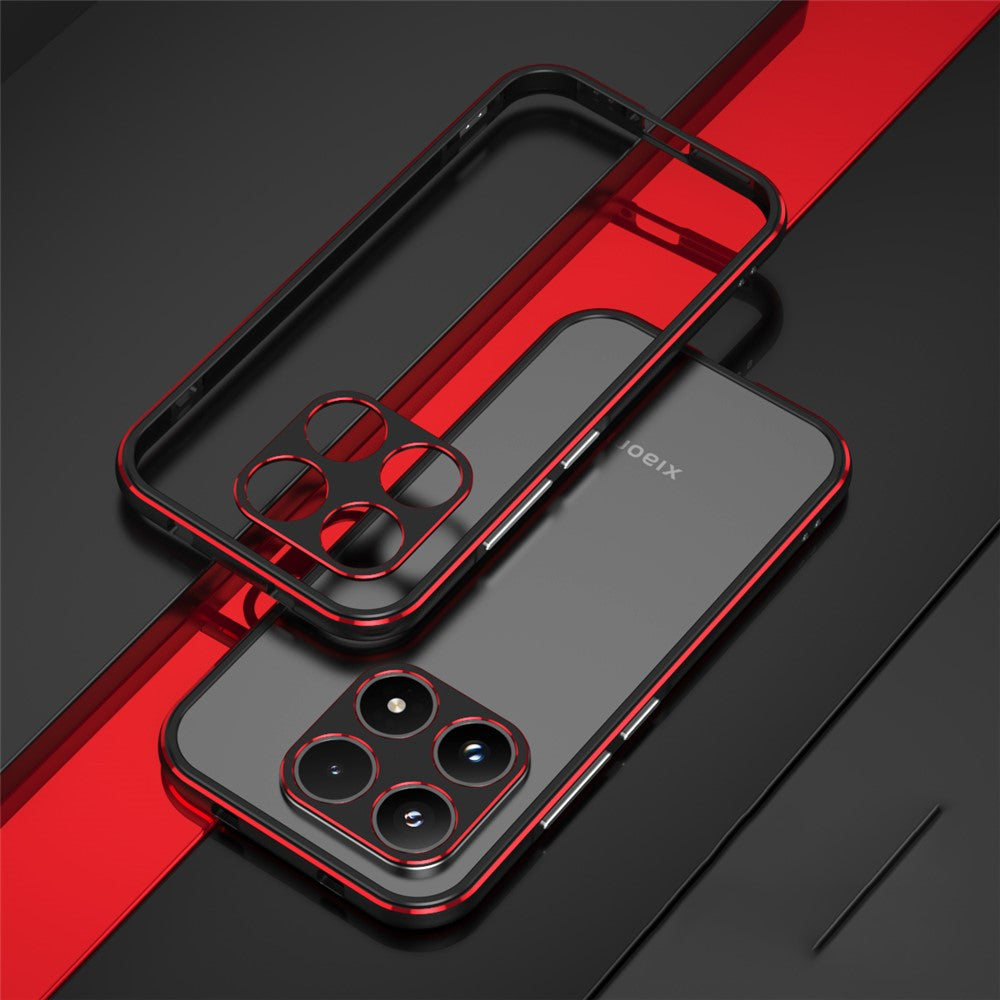 For Xiaomi 17 Bumper Case Lens Protector Dual Color Metal Frame Phone Cover with Screw Lock
