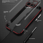 For Xiaomi 17 Bumper Case Lens Protector Dual Color Metal Frame Phone Cover with Screw Lock