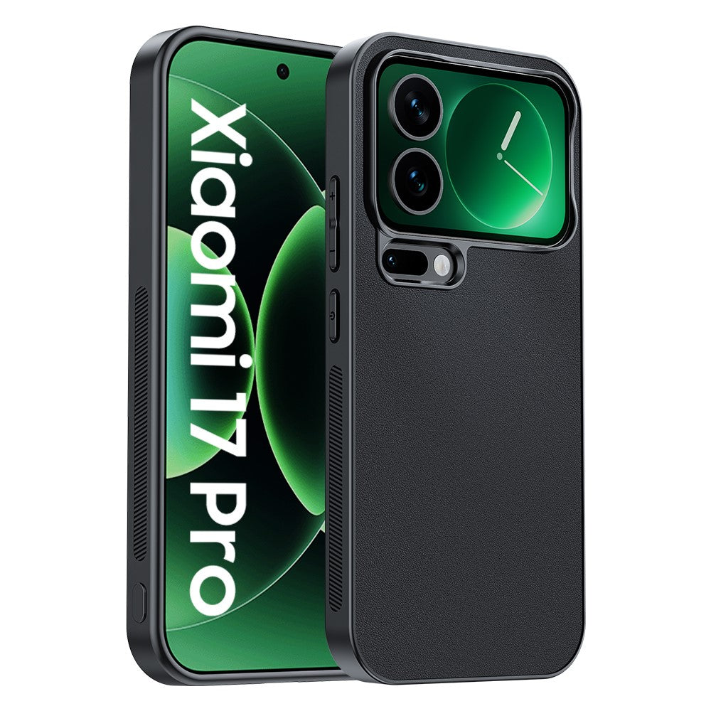 For Xiaomi 17 Pro Max Case PU Leather Coated PC + TPU Anti-Drop Phone Cover