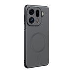 For Oppo Find X9 Pro 5G Magnetic Case Leather Coated TPU + PC Phone Cover
