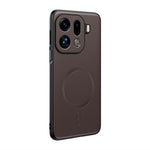 For Oppo Find X9 Pro 5G Magnetic Case Leather Coated TPU + PC Phone Cover