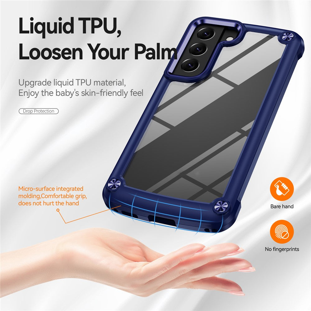 For Samsung Galaxy S23 PC + TPU Anti-drop Protective Cover Electroplating Anti-scratch Phone Back Case