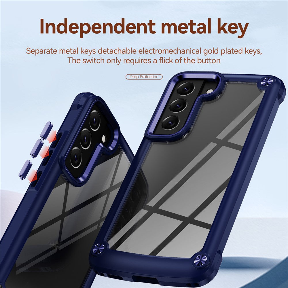 For Samsung Galaxy S23 PC + TPU Anti-drop Protective Cover Electroplating Anti-scratch Phone Back Case