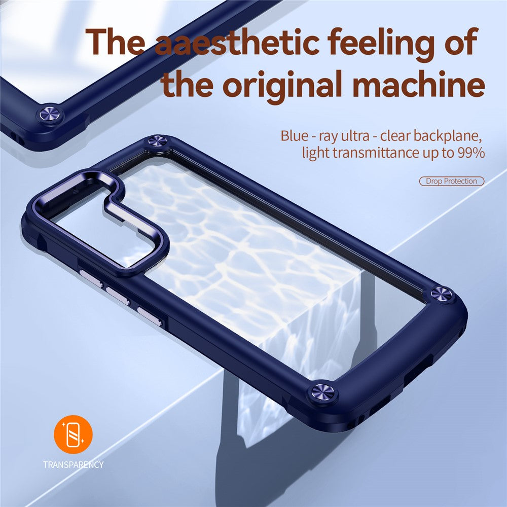 For Samsung Galaxy S23 PC + TPU Anti-drop Protective Cover Electroplating Anti-scratch Phone Back Case