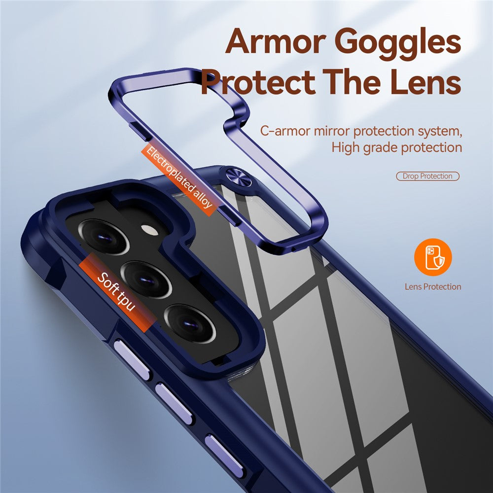 For Samsung Galaxy S23 PC + TPU Anti-drop Protective Cover Electroplating Anti-scratch Phone Back Case