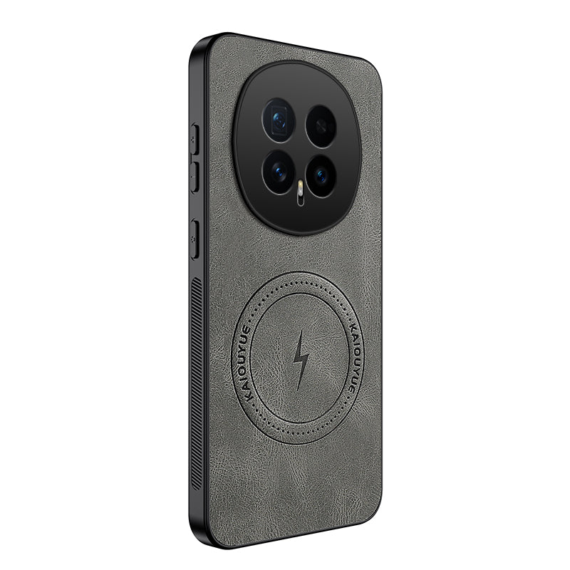 WANLONFENG For Honor Magic8 5G Magnetic Case  SD1 Series Nappa Texture PC TPU Phone Cover