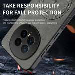 WANLONFENG For Honor Magic8 5G Magnetic Case  SD1 Series Nappa Texture PC TPU Phone Cover
