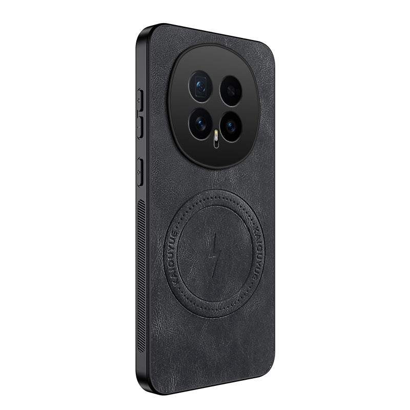 WANLONFENG For Honor Magic8 5G Magnetic Case  SD1 Series Nappa Texture PC TPU Phone Cover