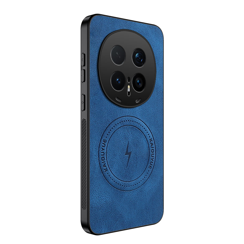 WANLONFENG For Honor Magic8 Pro 5G Magnetic Case  SD1 Series Nappa Texture PC TPU Phone Cover