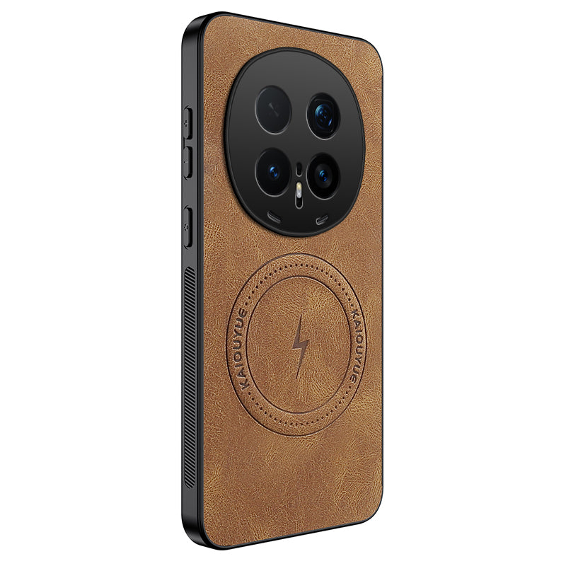 WANLONFENG For Honor Magic8 Pro 5G Magnetic Case  SD1 Series Nappa Texture PC TPU Phone Cover