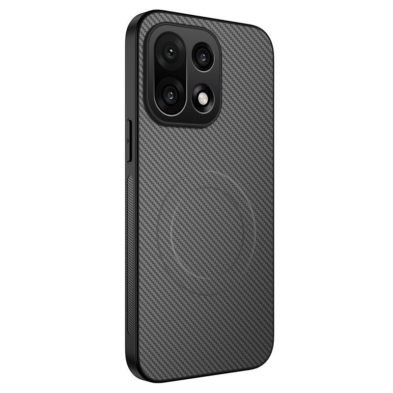 WANLONFENG For OnePlus 15 5G Magnetic Case  TQ Series Carbon Fiber Texture PC TPU Phone Cover