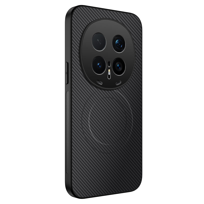 WANLONFENG For Honor Magic8 Pro 5G Case Magnetic Case  TQ Series Carbon Fiber Texture PC TPU Phone Cover