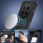 WANLONFENG For Honor Magic8 Pro 5G Case Magnetic Case  TQ Series Carbon Fiber Texture PC TPU Phone Cover