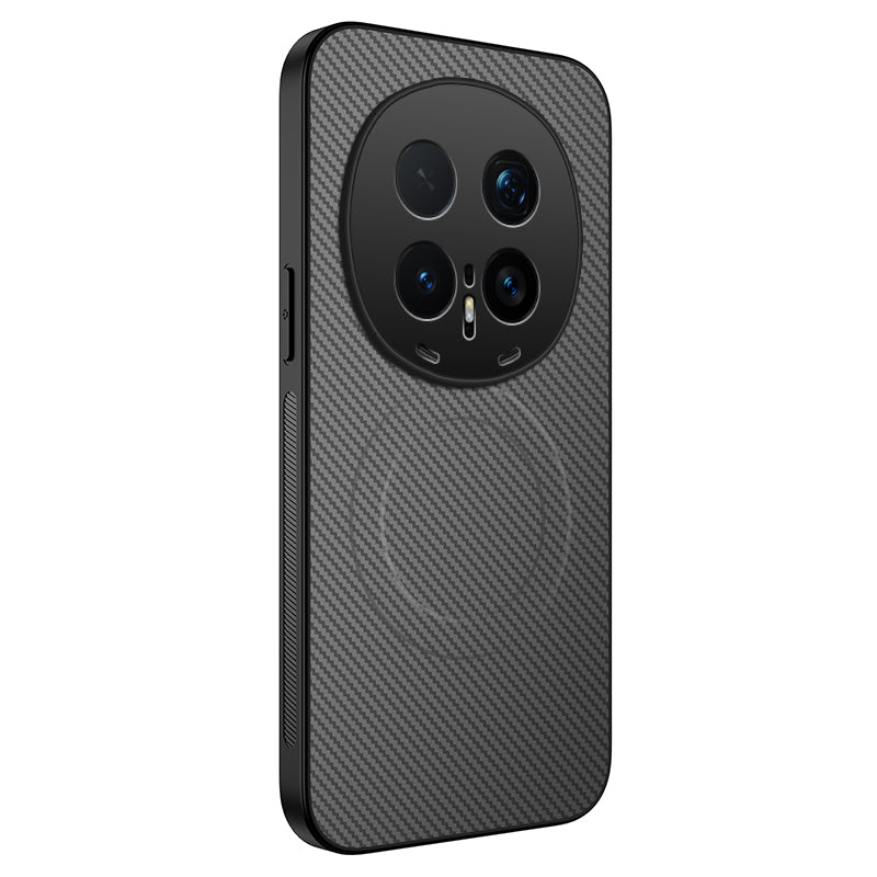 WANLONFENG For Honor Magic8 Pro 5G Case Magnetic Case  TQ Series Carbon Fiber Texture PC TPU Phone Cover