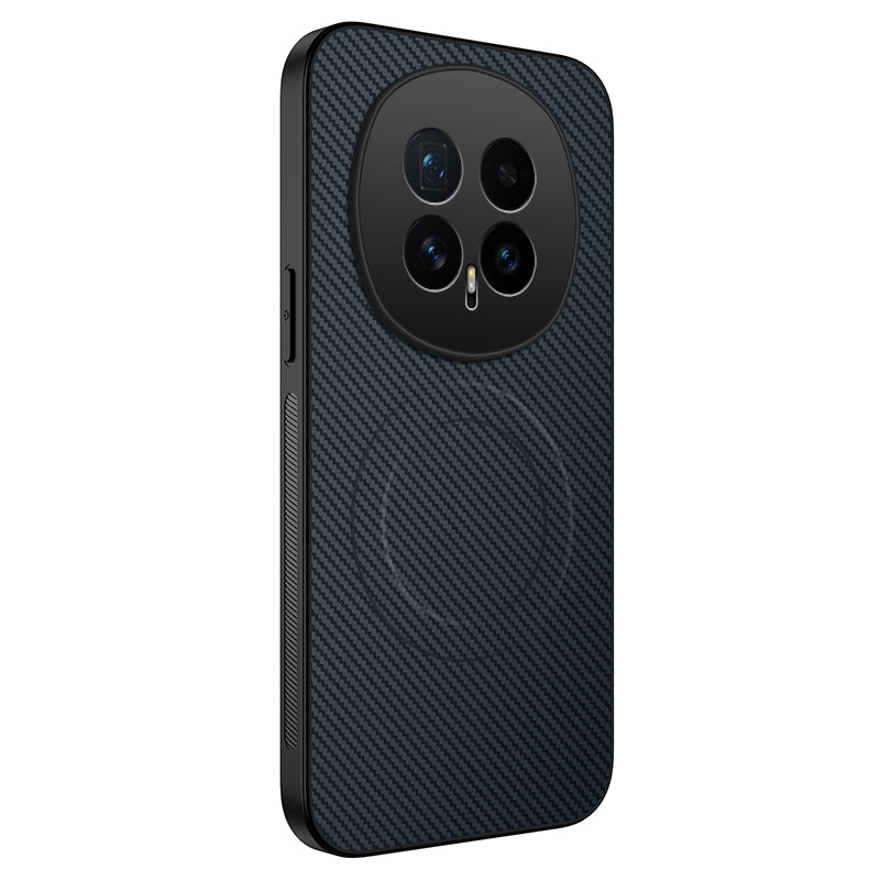 WANLONFENG For Honor Magic8 5G Magnetic Case  TQ Series Carbon Fiber Texture PC TPU Phone Cover