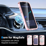For iPhone 17 Pro Max Magnetic Case Kickstand Frosted TPU + PC Phone Cover with PET Screen Protector