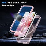For iPhone 17 Pro Max Magnetic Case Kickstand Frosted TPU + PC Phone Cover with PET Screen Protector
