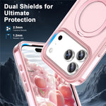 For iPhone 17 Pro Max Magnetic Case Kickstand Frosted TPU + PC Phone Cover with PET Screen Protector