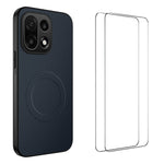 WANLONFENG Magnetiskt Skal För OnePlus 15 5G TQ1-serien Kolfiberstruktur PC TPU mobilskal med 2 st. skärmfilmer