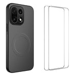 WANLONFENG Magnetiskt Skal För OnePlus 15 5G TQ1-serien Kolfiberstruktur PC TPU mobilskal med 2 st. skärmfilmer