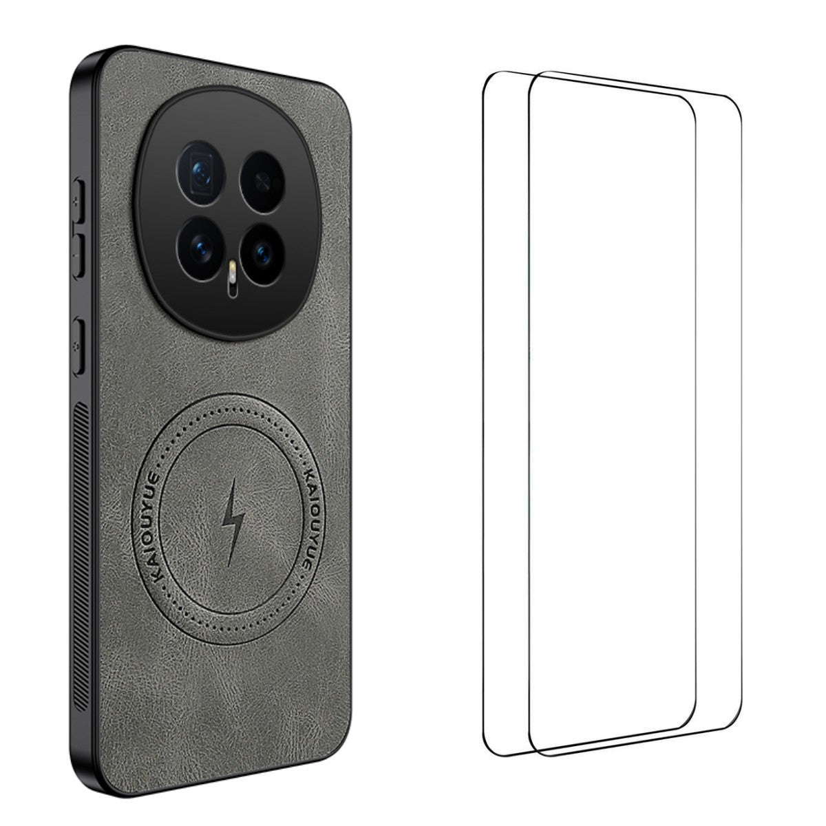 WANLONFENG For Honor Magic8 5G Magnetic Case  SD Series PC TPU Phone Cover with 2Pcs Screen Film