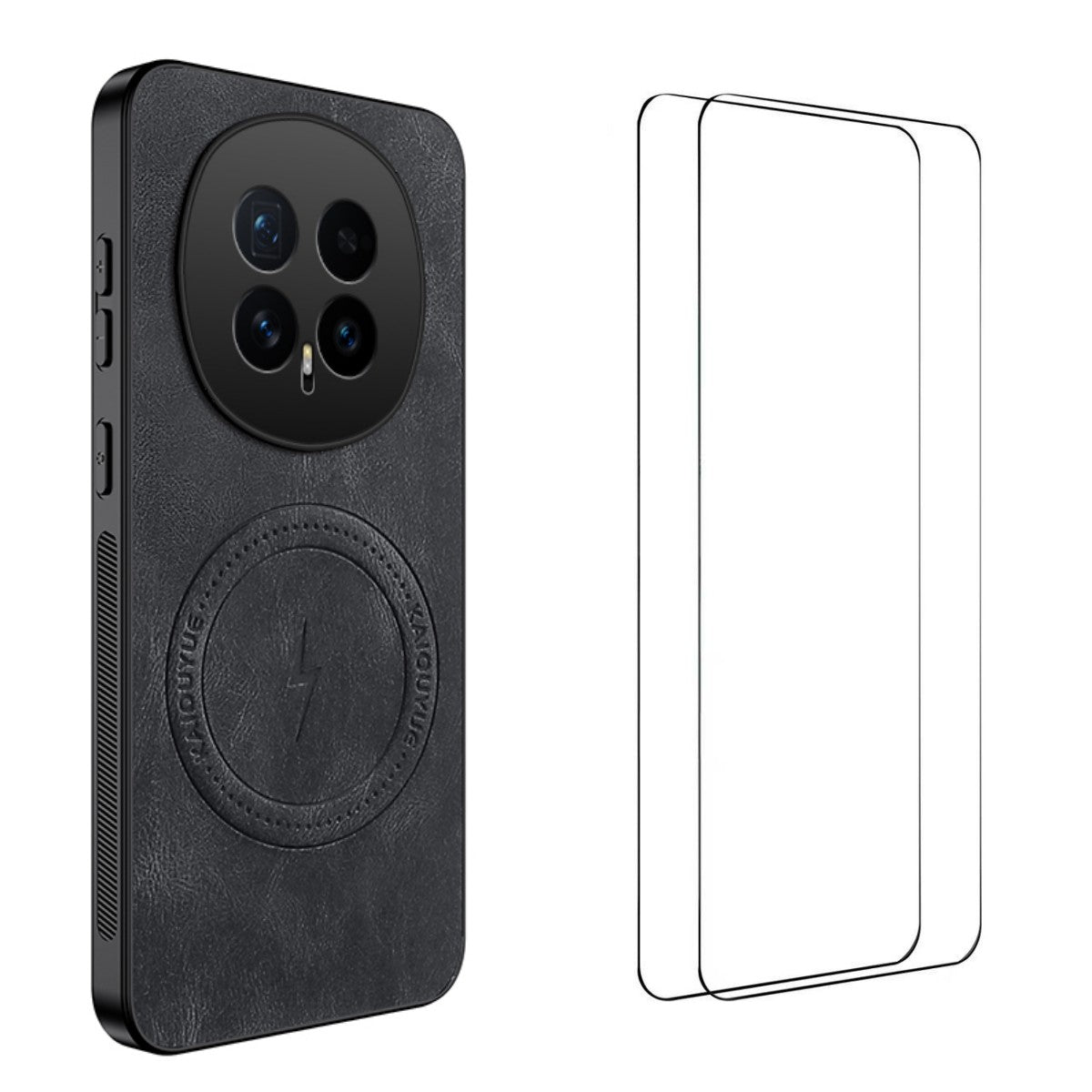 WANLONFENG For Honor Magic8 5G Magnetic Case  SD Series PC TPU Phone Cover with 2Pcs Screen Film