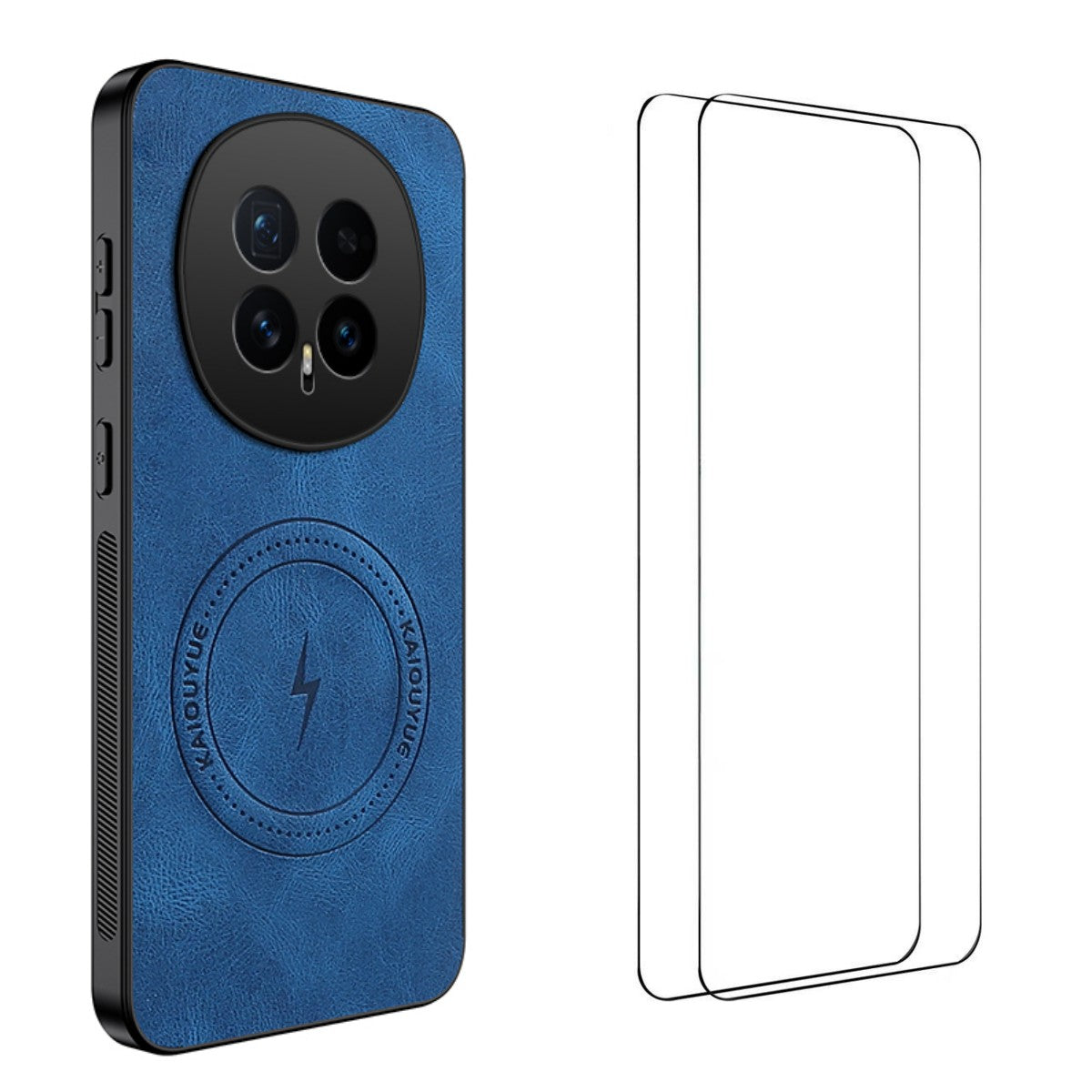 WANLONFENG For Honor Magic8 5G Magnetic Case  SD Series PC TPU Phone Cover with 2Pcs Screen Film