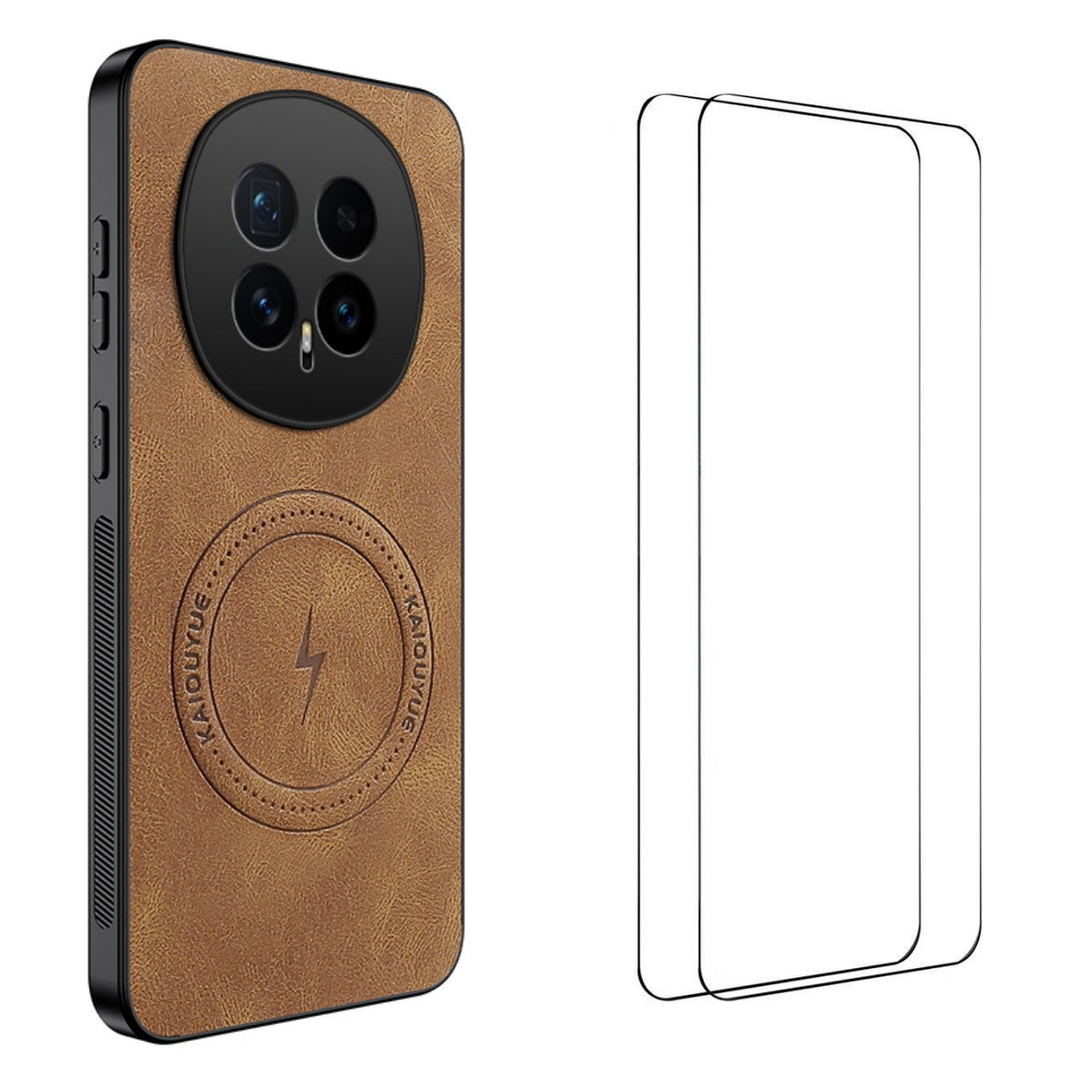 WANLONFENG For Honor Magic8 5G Magnetic Case  SD Series PC TPU Phone Cover with 2Pcs Screen Film