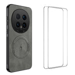 WANLONFENG For Honor Magic8 Pro 5G Magnetic Case  SD Series PC TPU Phone Cover with 2Pcs Screen Film