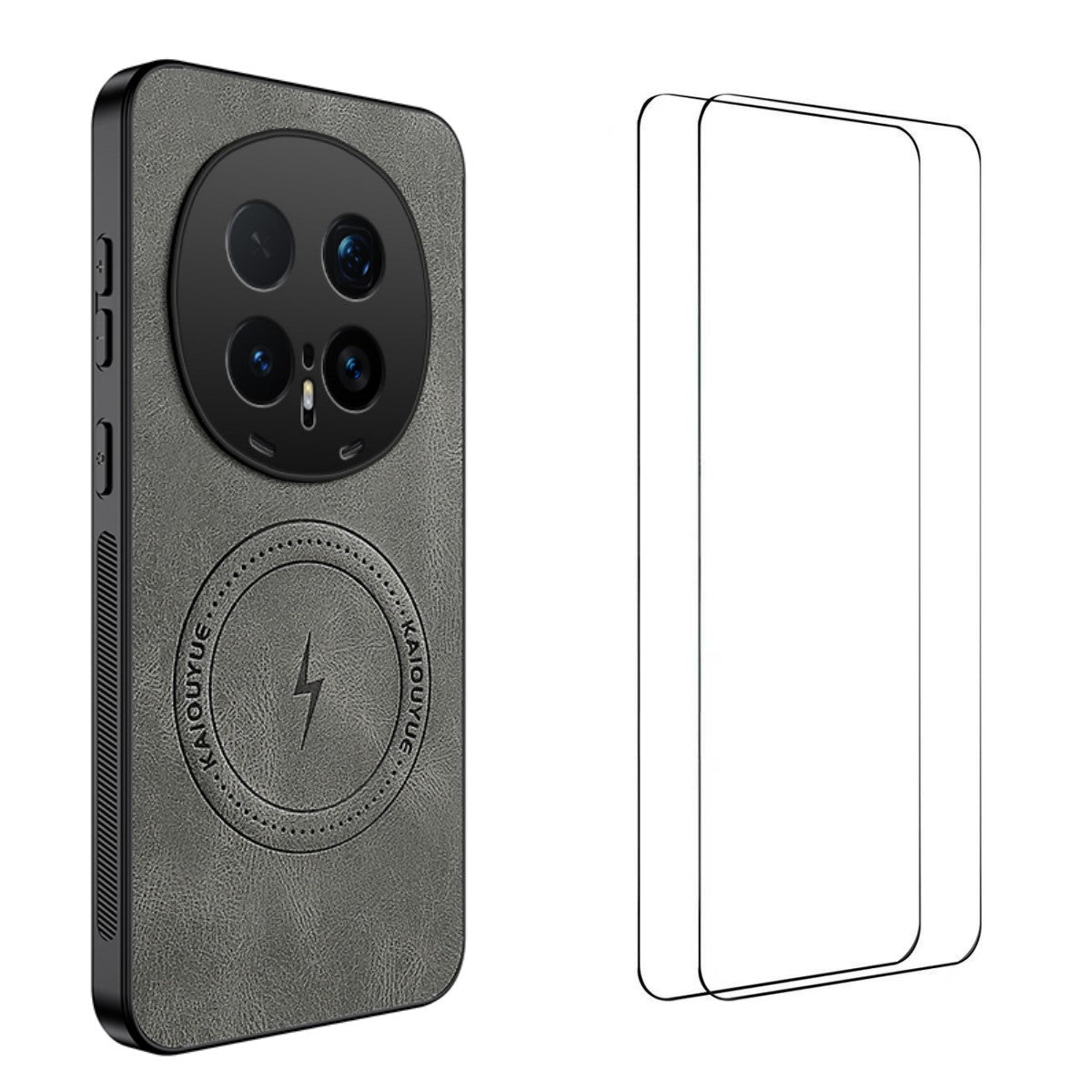 WANLONFENG For Honor Magic8 Pro 5G Magnetic Case  SD Series PC TPU Phone Cover with 2Pcs Screen Film