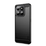 MOFI For Honor 400 Smart 5G Back Cover  Brushed Texture Carbon Fiber Soft TPU Case