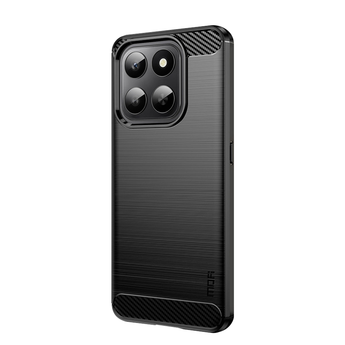 MOFI For Honor 400 Smart 5G Back Cover  Brushed Texture Carbon Fiber Soft TPU Case