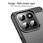 MOFI For Honor 400 Smart 5G Back Cover  Brushed Texture Carbon Fiber Soft TPU Case