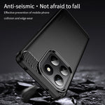 MOFI For Honor 400 Smart 5G Back Cover  Brushed Texture Carbon Fiber Soft TPU Case