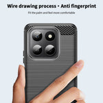 MOFI For Honor 400 Smart 5G Back Cover  Brushed Texture Carbon Fiber Soft TPU Case