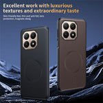Xiaomi 15T Magnetiskt Magnetiskt Skal Läderbelagd TPU + PC mobilskal