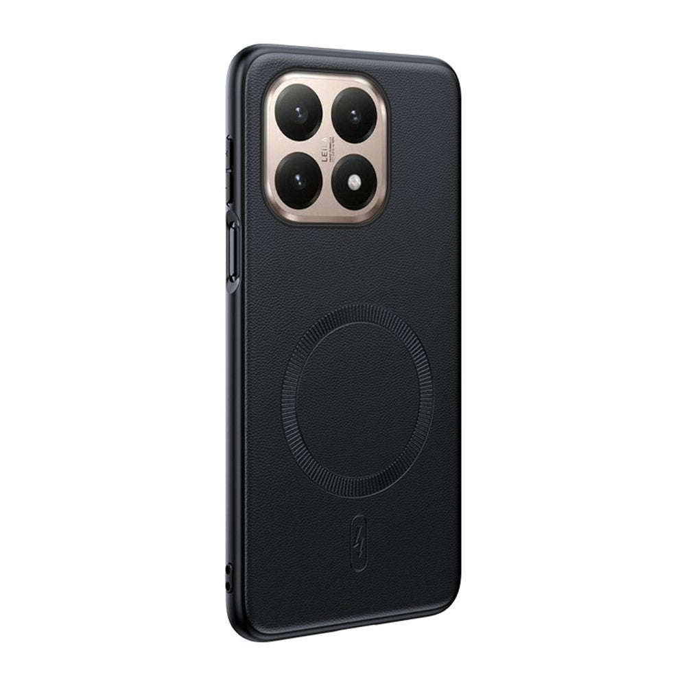 Xiaomi 15T Magnetiskt Magnetiskt Skal Läderbelagd TPU + PC mobilskal