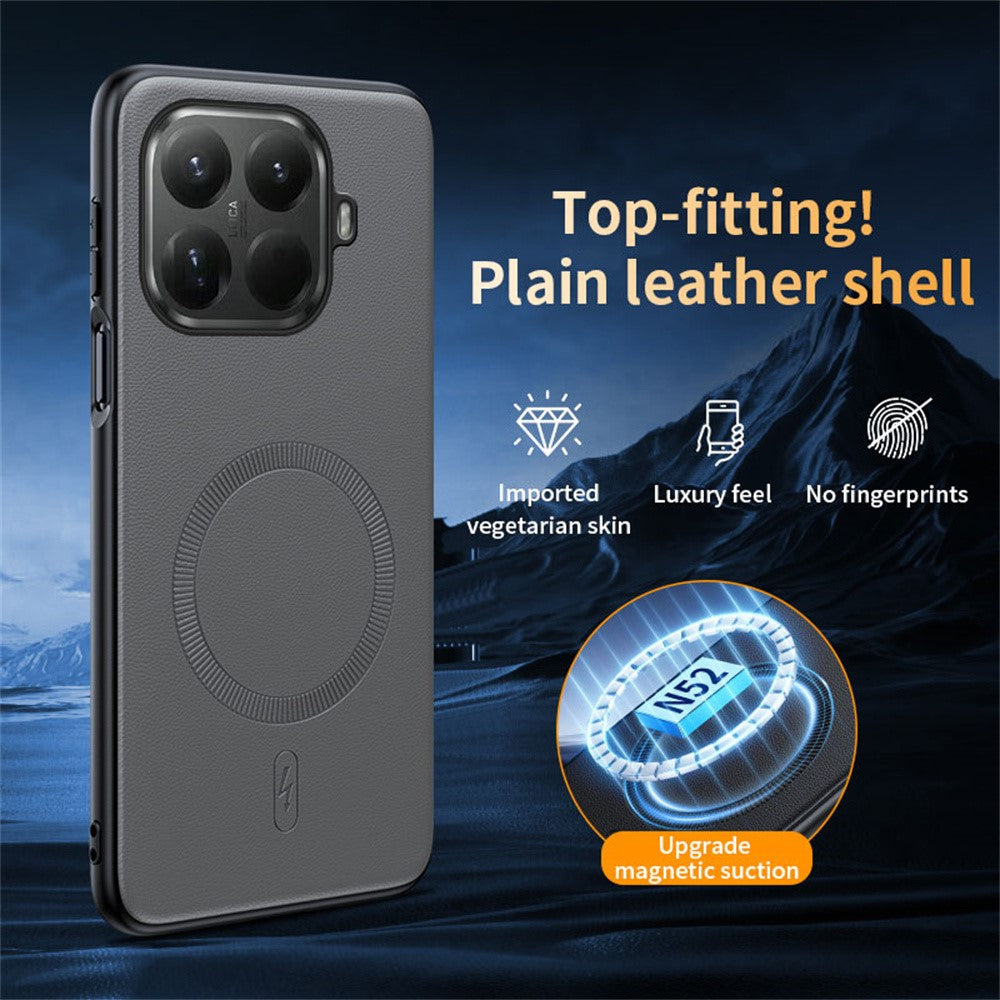 Xiaomi 15T Pro Magnetiskt skal Magnetiskt skal Läderbelagt TPU + PC mobilskal
