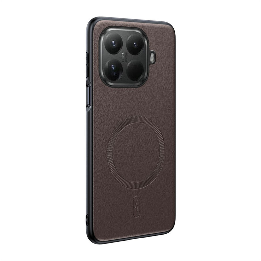Xiaomi 15T Pro Magnetiskt skal Magnetiskt skal Läderbelagt TPU + PC mobilskal