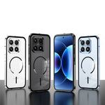 For Xiaomi 17 Case Magnetic Case Aluminium Alloy PC Matte Phone Cover Pop-Up Snap Lock