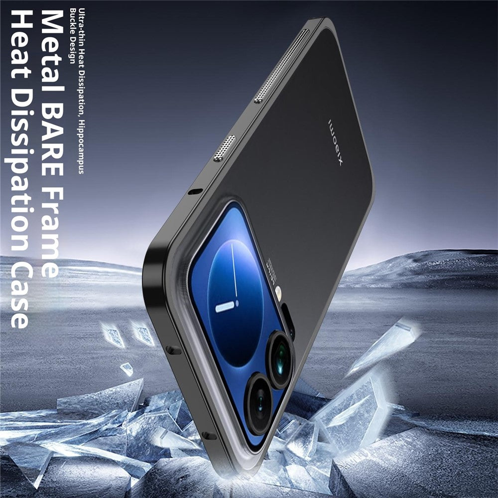 For Xiaomi 17 Pro Bumper Case Metal Frame Heat Dissipation Cover