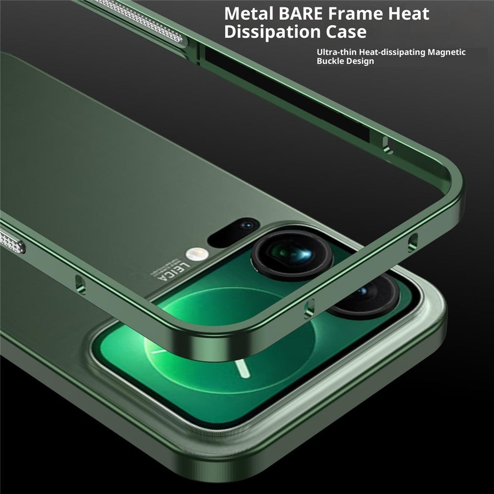 For Xiaomi 17 Pro Bumper Case Metal Frame Heat Dissipation Cover