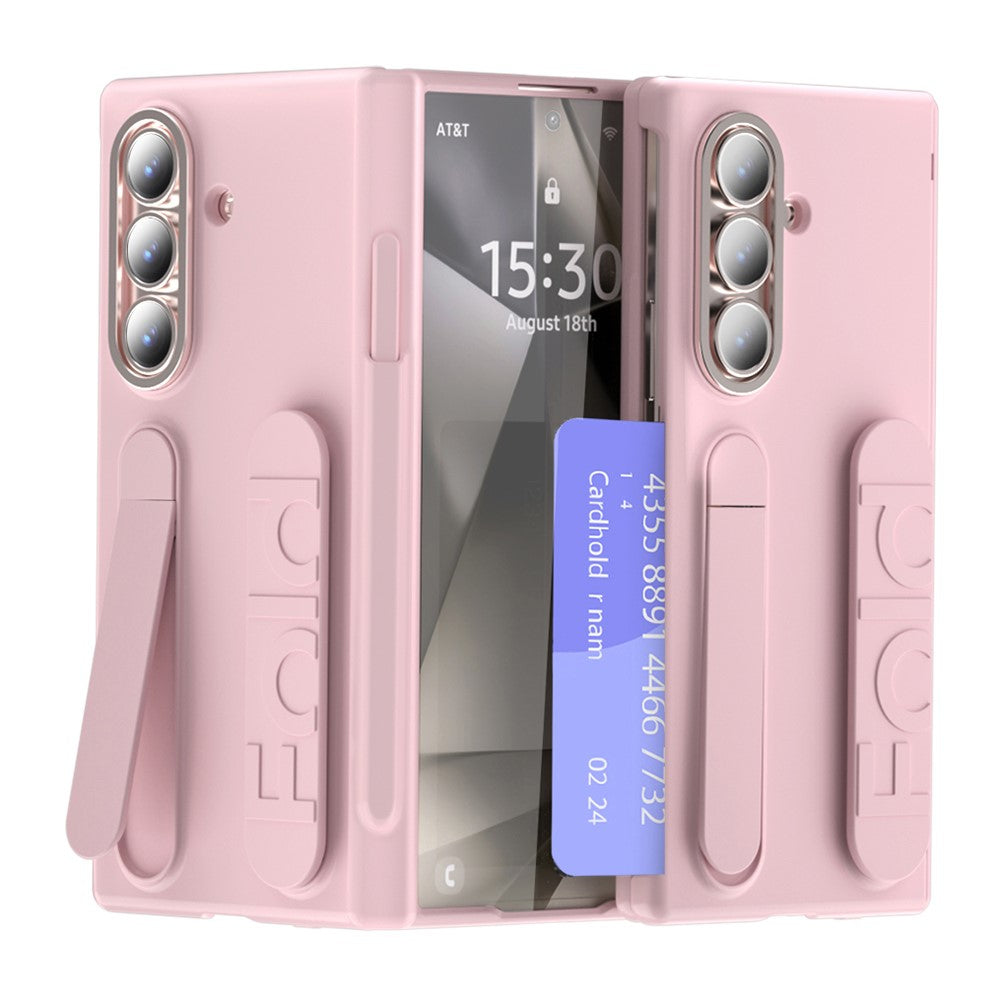 Samsung Galaxy Z Fold7 5G-skal, korthållare, stativ, armband, PC-mobilskal med styluspenna/pennfack