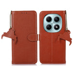 For Xiaomi Poco M8 5G / Redmi Note 15 5G (Global) Case RFID Blocking Genuine Cow Leather Phone Cover Litchi Texture