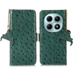 For Xiaomi Poco M8 5G / Redmi Note 15 5G (Global) Case RFID Blocking Genuine Cow Leather Phone Case Ostrich Texture