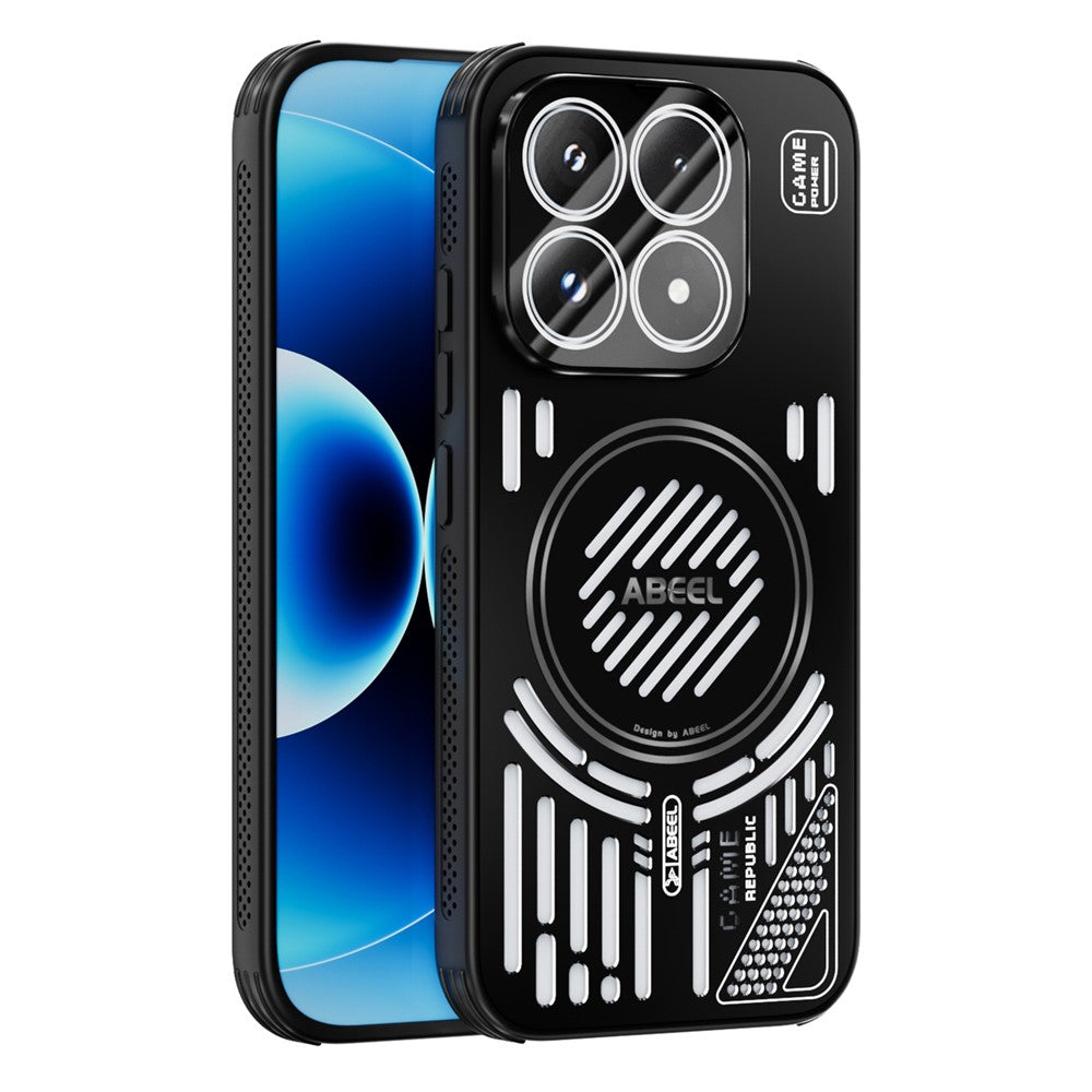 ABEEL For Xiaomi 17 Magnetic Case Aluminium Alloy + PC + TPU Hollow Heat Dissipation Phone Cover